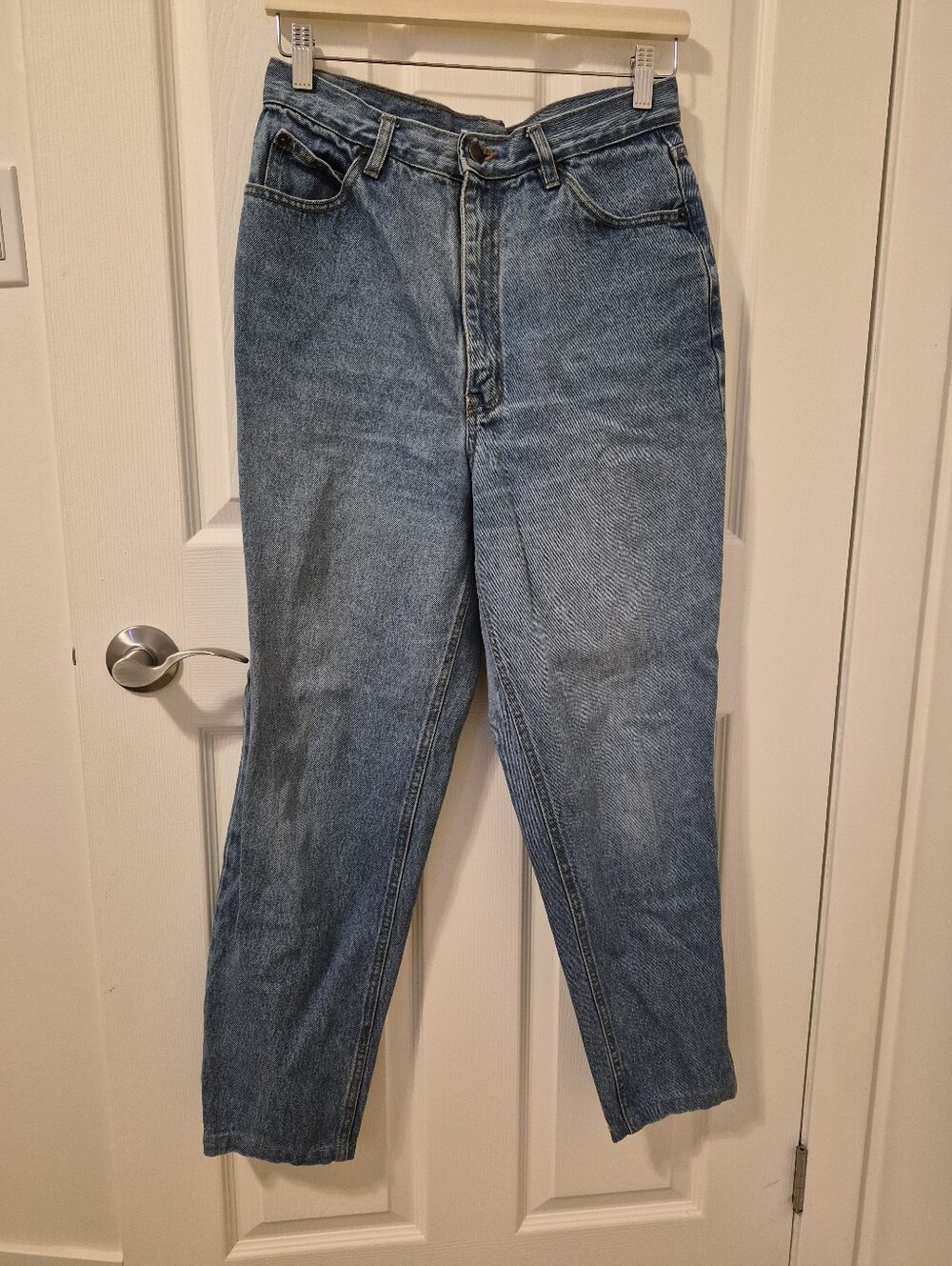 Jordache High-Rise Straight Leg Jeans - Light Blue Denim